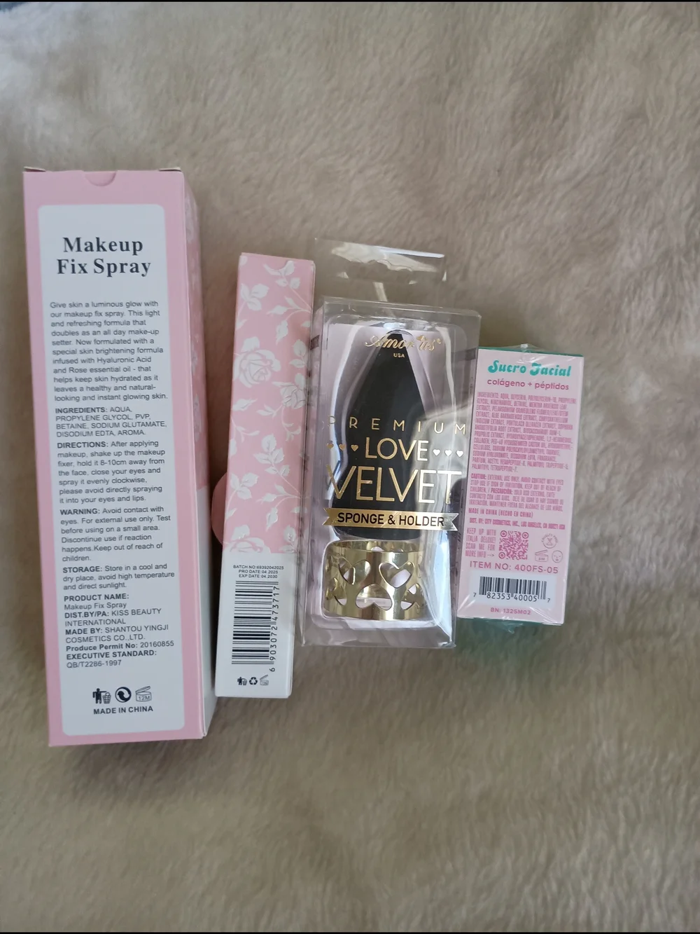 Pink Makeup Fix Spray & Eye Cream Set